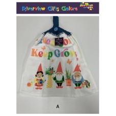 Crochet Top Hand Towel / Tea Towel - Keep Going Keep Growing Crochet Top Hand Towel / Tea Towel - Keep Going Keep Growing